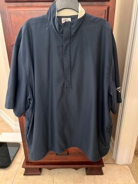 Callaway Navy Short-Sleeve Quarter-Zip Golf Pullover